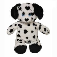 Sandy Knuffeldier Dalmatiër hond - zachte pluche stof - dieren knuffels - zwart/wit - 41 cm