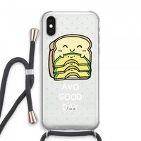 Avo Good Day: iPhone XS Max Transparant Hoesje met koord
