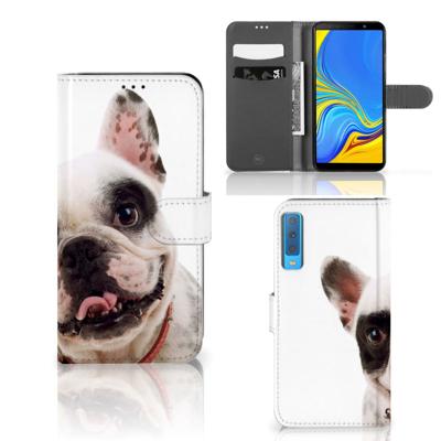 Samsung Galaxy A7 (2018) | Telefoonhoesje | Met pasjeshouder | Franse Bulldog