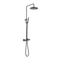 Hotbath Cobber thermostatische regendoucheset met 30cm ronde hoofddouche staafhanddouche ijzer verouderd SDS9AI5 Hotbath Cobber thermostatische regendoucheset met 30cm ronde hoofddouche staafhanddouche ijzer verouderd SDS9AI5