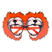 Oranje feestbril met leeuwen   -