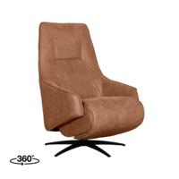 LABEL51 Fauteuil Odense - Cognac - Micro Suede - 2-Motorig