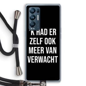 Meer verwacht - Zwart: Oppo Find X3 Neo Transparant Hoesje met koord