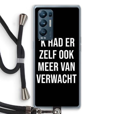 Meer verwacht - Zwart: Oppo Find X3 Neo Transparant Hoesje met koord