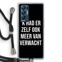 Meer verwacht - Zwart: Oppo Find X3 Neo Transparant Hoesje met koord