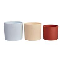 Bloempot - Elho - Lex Pott - Set 14 - Blauw Roze Oranje - L 14 x B 13,8 x H 12 cm - Binnen - 100% gerecycled