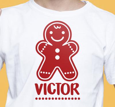 T-shirt Kerstmis Aangepaste kerstkoekjes