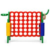 Reuze 4-in-a Rij Jumbo 4-tot-score Reuze Spelset voor Kinderen & Volwassenen Binnen Buiten Familie Verbind Spel (Groen)