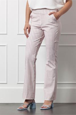 Flair LONG pinstripe trousers - pale pink/dark blue - 12962