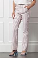 Flair LONG pinstripe trousers - pale pink/dark blue - 12962