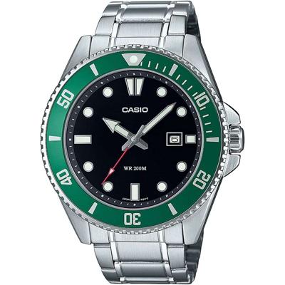 Horloge Heren Casio MDV-107D-3AVEF Zwart Zilverkleurig (Ø 46 mm)