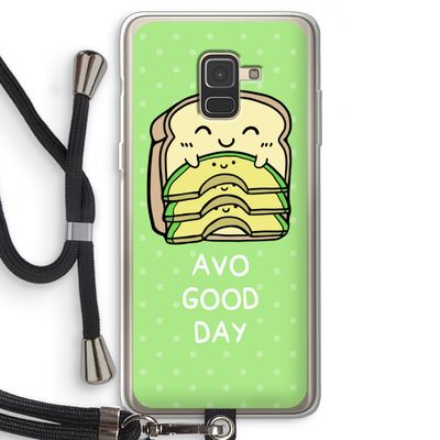 Avo Good Day: Samsung Galaxy A8 (2018) Transparant Hoesje met koord