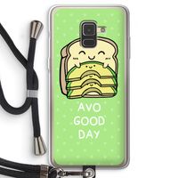 Avo Good Day: Samsung Galaxy A8 (2018) Transparant Hoesje met koord