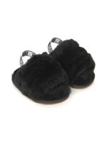 UGG Kids sandales à bande logo - Noir