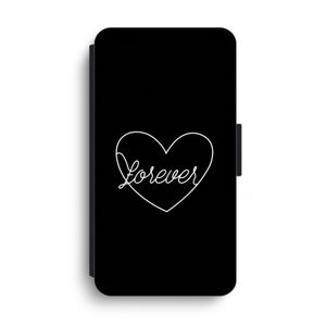 Forever heart black: iPhone XS Max Flip Hoesje