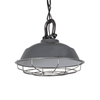 Industriële Hanglamp Milan 36 cm 1 Lichts Glans Donker Grijs - thumbnail