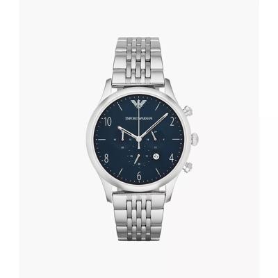 Emporio Armani RVS Zwart Zilver Heren Ar1942