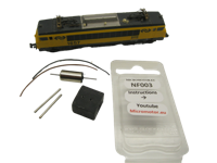 micromotor NF003G N ombouwset voor fleischmann NS1600 SNCF BB 1500, 1600, 22200, 7200