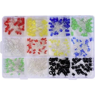 TRU COMPONENTS T23O125 LED-assortiment Rood, Groen, Geel, Blauw, Wit 3 mm, 5 mm 20 mA 2 V, 3 V