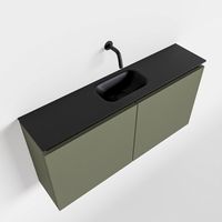 Toiletmeubel Mondiaz Ture | 100 cm | Meubelkleur Army | Eden wastafel Urban Midden | Zonder kraangat Toiletmeubel Mondiaz Ture | 100 cm | Meubelkleur Army | Eden wastafel Urban Midden | Zonder kraangat