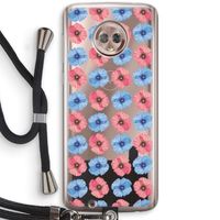 Klaproosjes: Motorola Moto G6 Transparant Hoesje met koord