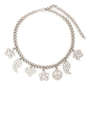 Alessandra Rich collier serti de cristaux - Argent