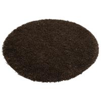 Hoogpolig vloerkleed shaggy Plus 964 5cm hoogte - bruin gemêleerd-Ø 200 cm