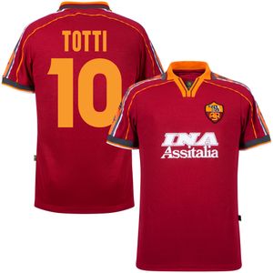 AS Roma Retro Voetbalshirt 1998-1999 + Totti 10