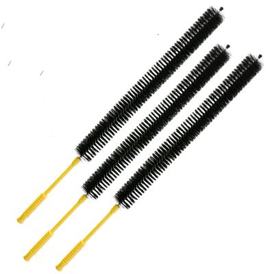 3x Radiatorborstels / schoonmaakborstels met steel en pluim 74 cm