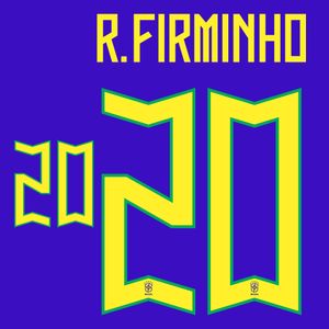 R.Firmino 20 (Officiële Brazilië Away Bedrukking 2022-2023)