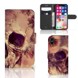 Telefoonhoesje met Naam Apple iPhone X | Xs Skullhead