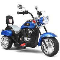 6V Elektrische Motor met Verstelbare Koplampen Motor met Muziek 91 x 48 x 64 cm Blauw + Zwart