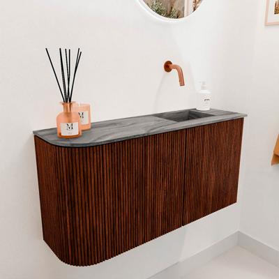 Toiletmeubel Mondiaz Joya Dlux | 81.6 cm | Meubelkleur Ruby | Faye wastafel Sombra Wasbak Rechts | Zonder kraangat(en)