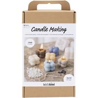 Creativ Company Hobbyset kaarsen maken, bubble sojakaars, beige, lichtblauw, crème, 1 doos