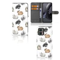 Telefoonhoesje | Met pasjeshouder | voor Motorola Edge 30 Neo Konijntjes
