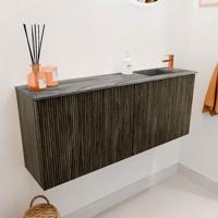 Toiletmeubel Mondiaz Joya Dlux | 100 cm | Meubelkleur Shadow | Faye wastafel Sombra Wasbak Rechts | 1 kraangat