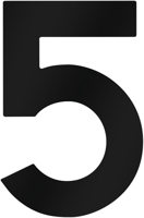 Metafranc huisnummer 5 120mm zwart - wu0424647