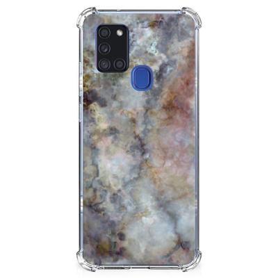 Samsung Galaxy A21s Anti-Shock Hoesje Marmer Grijs Samsung Galaxy A21s Anti-Shock Hoesje Marmer Grijs