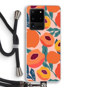 Perzik: Samsung Galaxy S20 Ultra Transparant Hoesje met koord