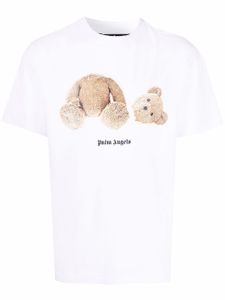 Palm Angels t-shirt Broken Bear en coton - Blanc