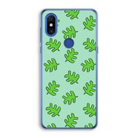 Groene blaadjes: Xiaomi Mi Mix 3 Transparant Hoesje