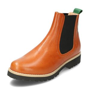 Chelseaboot, cognac Maat: 37