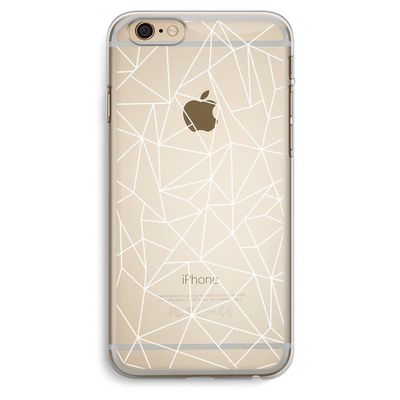 Geometrische lijnen wit: iPhone 6 Plus / 6S Plus Transparant Hoesje