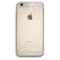 Geometrische lijnen wit: iPhone 6 Plus / 6S Plus Transparant Hoesje