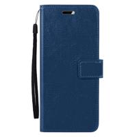Basey Samsung Galaxy A55 Hoesje Book Case Kunstleer Cover Hoes - Donkerblauw - thumbnail