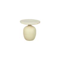 Tower Living Ronde Bijzettafel 'Vigo' Mangohout, 45cm, kleur Off White