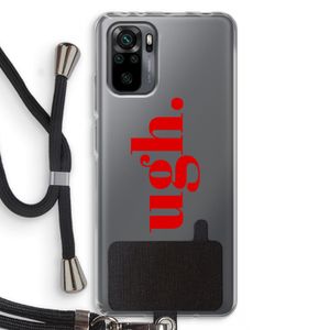Ugh: Xiaomi Redmi Note 10 Pro Transparant Hoesje met koord