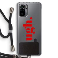 Ugh: Xiaomi Redmi Note 10 Pro Transparant Hoesje met koord