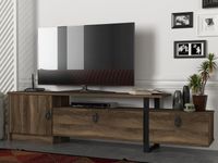 Tv-meubel ARIZONA 3 deuren walnoot/zwart - thumbnail