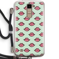 Lipjes: LG K10 (2016) Transparant Hoesje met koord